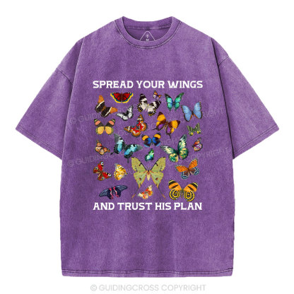 Spread Your Wings Christian Washed T-Shirt
