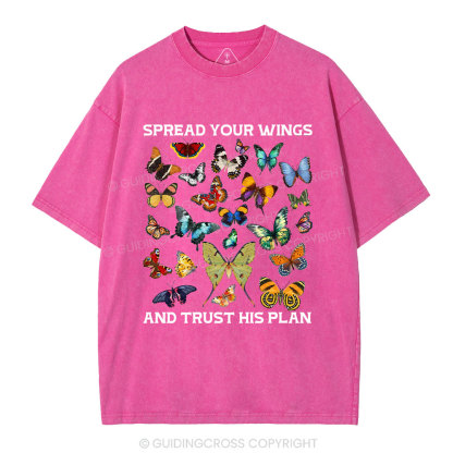 Spread Your Wings Christian Washed T-Shirt
