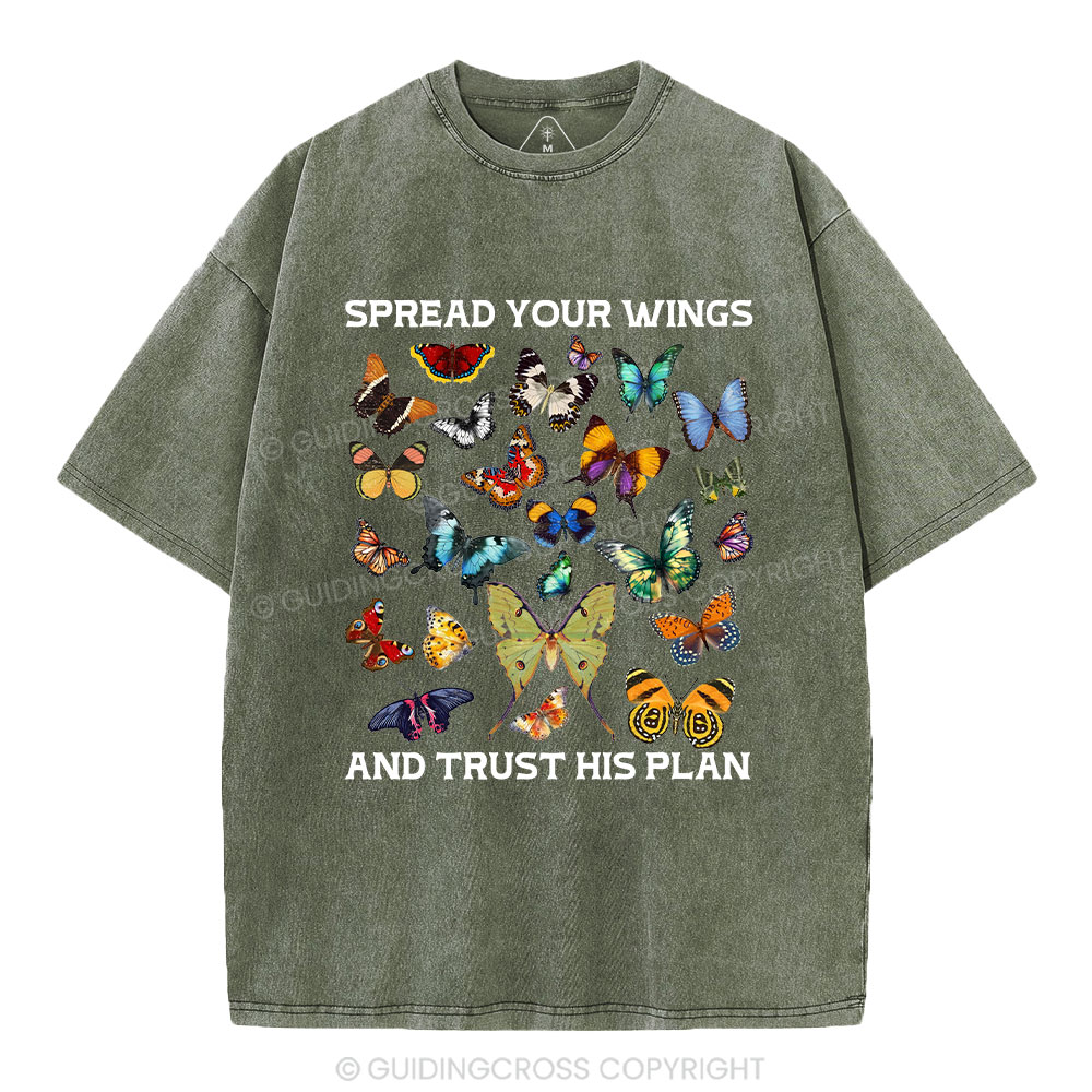 Spread Your Wings Christian Washed T-Shirt