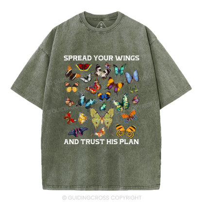Spread Your Wings Christian Washed T-Shirt