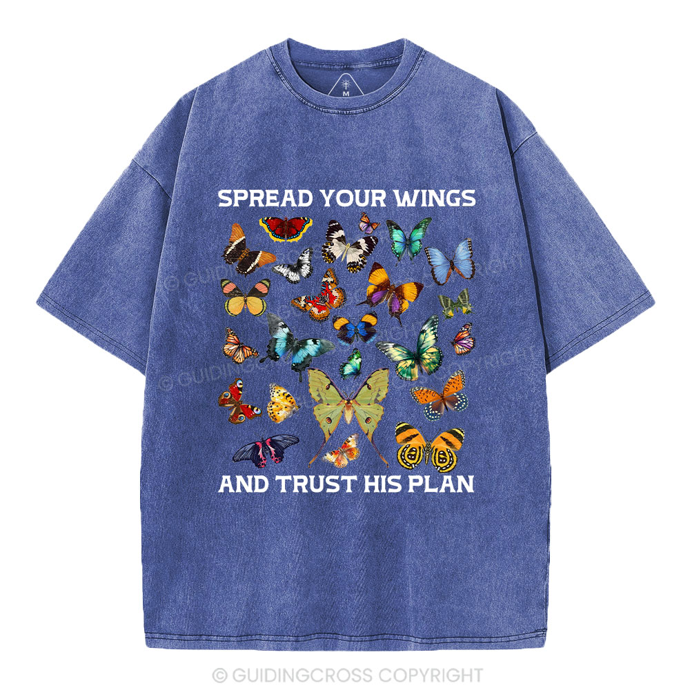 Spread Your Wings Christian Washed T-Shirt