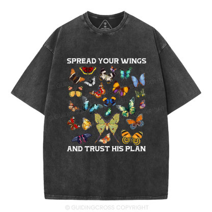 Spread Your Wings Christian Washed T-Shirt
