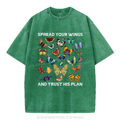 Spread Your Wings Christian Washed T-Shirt