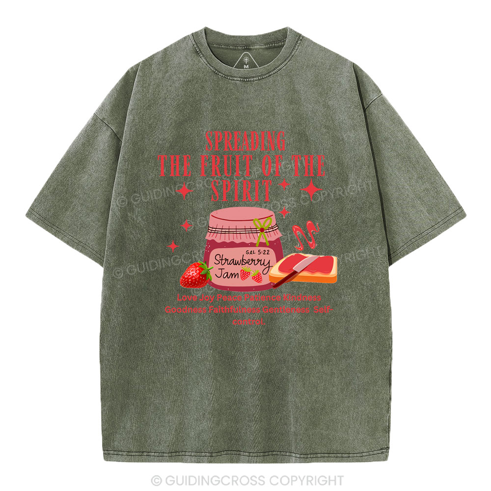 Spreading The Fruit Of THe Spirit Christian Washed T-Shirt