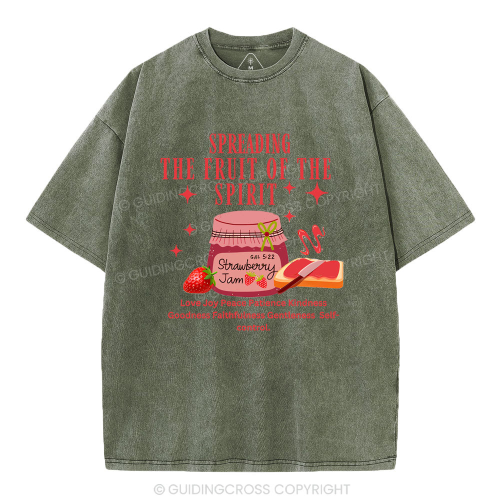 Spreading The Fruit Of THe Spirit Christian Washed T-Shirt