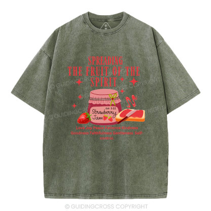 Spreading The Fruit Of THe Spirit Christian Washed T-Shirt