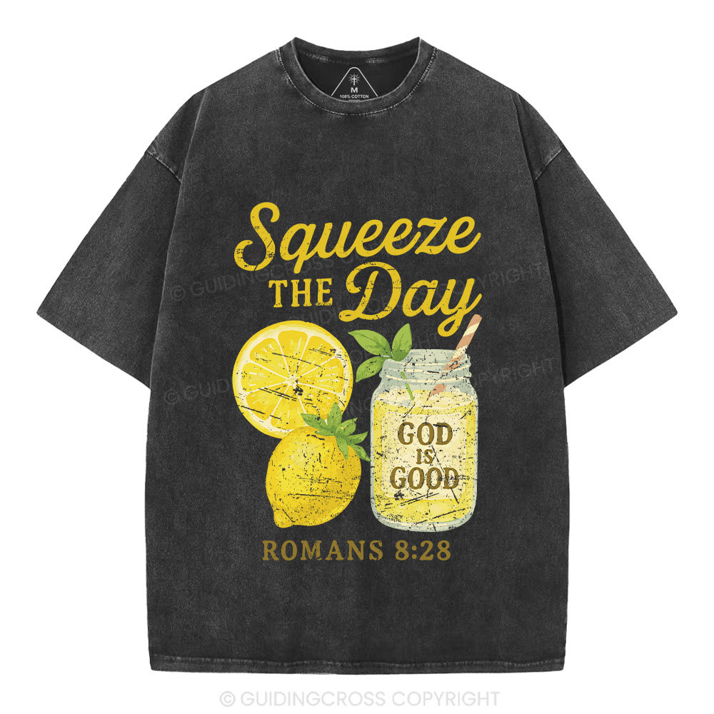 Squeeze The Day Christian Washed T-Shirt