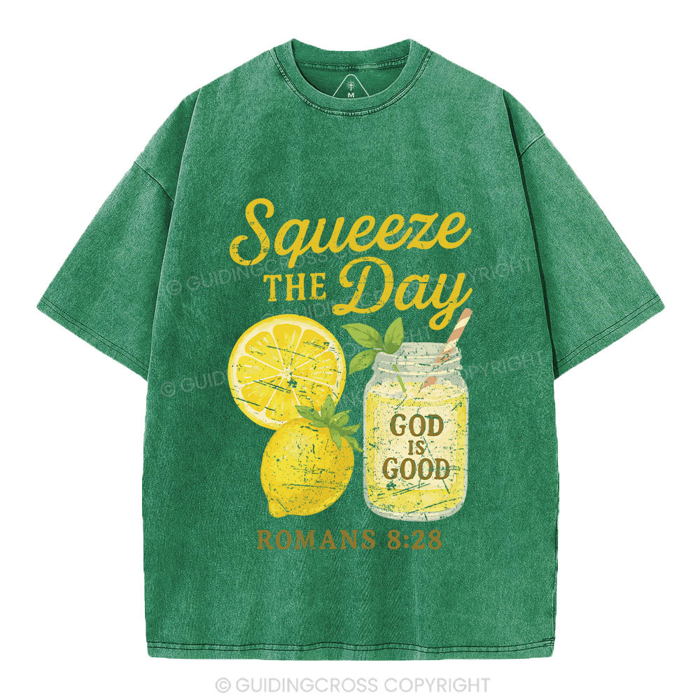 Squeeze The Day Christian Washed T-Shirt