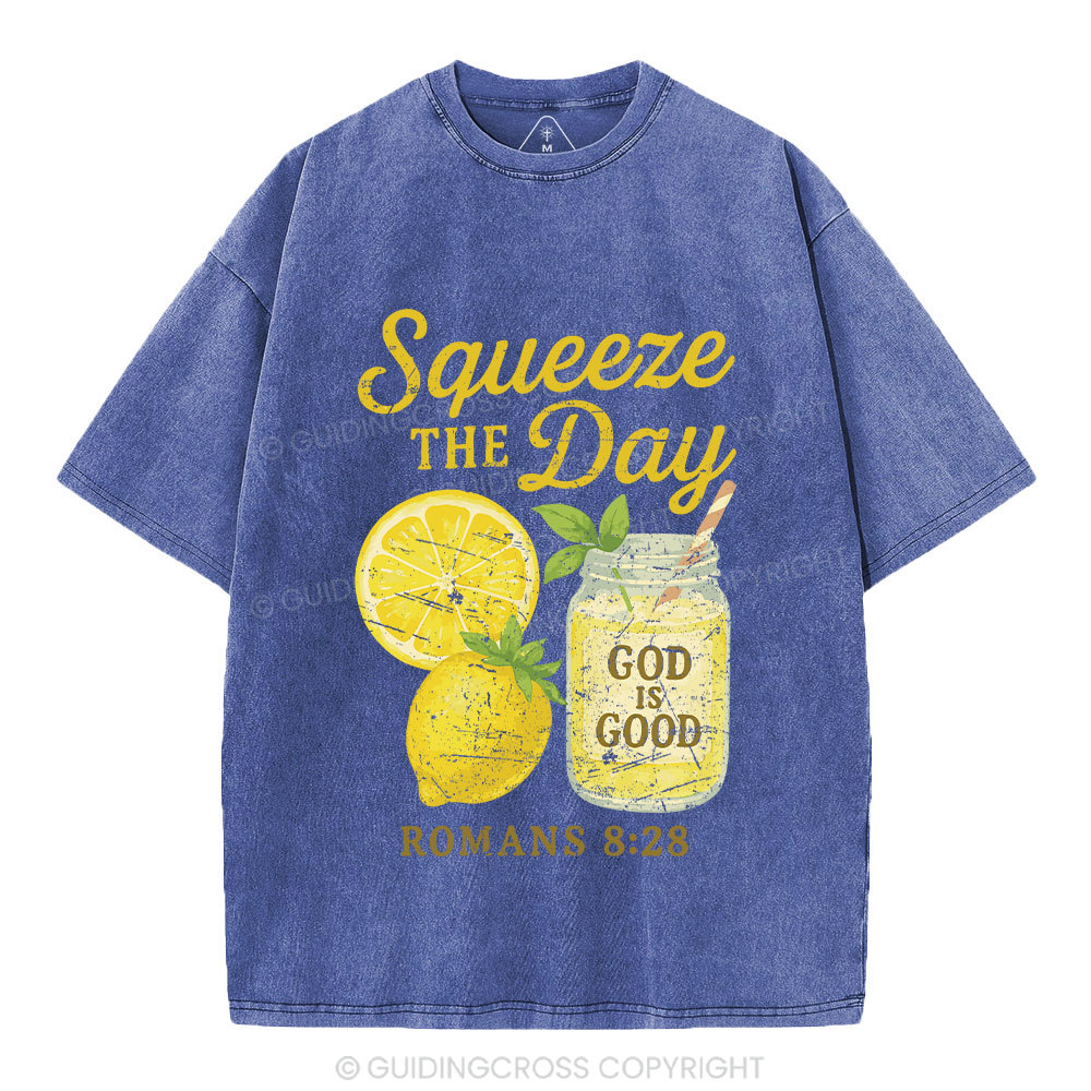 Squeeze The Day Christian Washed T-Shirt