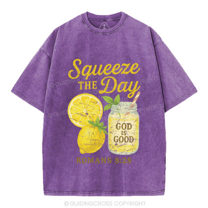 Squeeze The Day Christian Washed T-Shirt