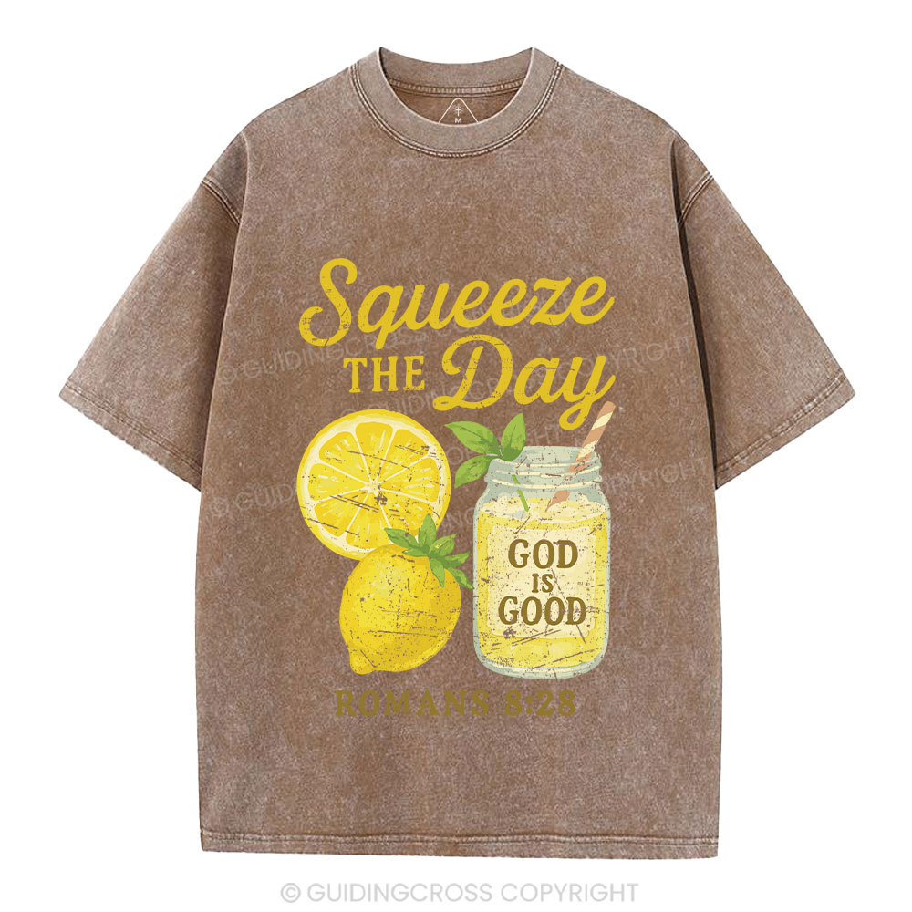 Squeeze The Day Christian Washed T-Shirt
