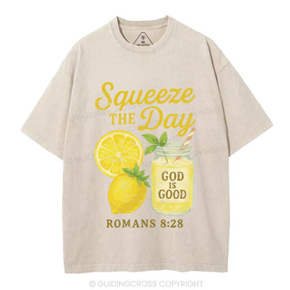 Squeeze The Day Christian Washed T-Shirt