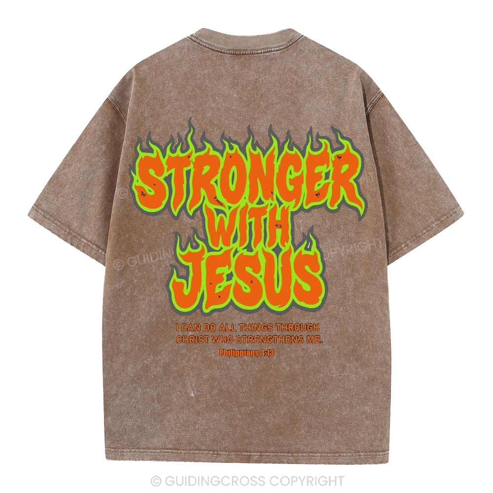 Srtonger With Jesus Christian Premium Fleece Hoodie Set