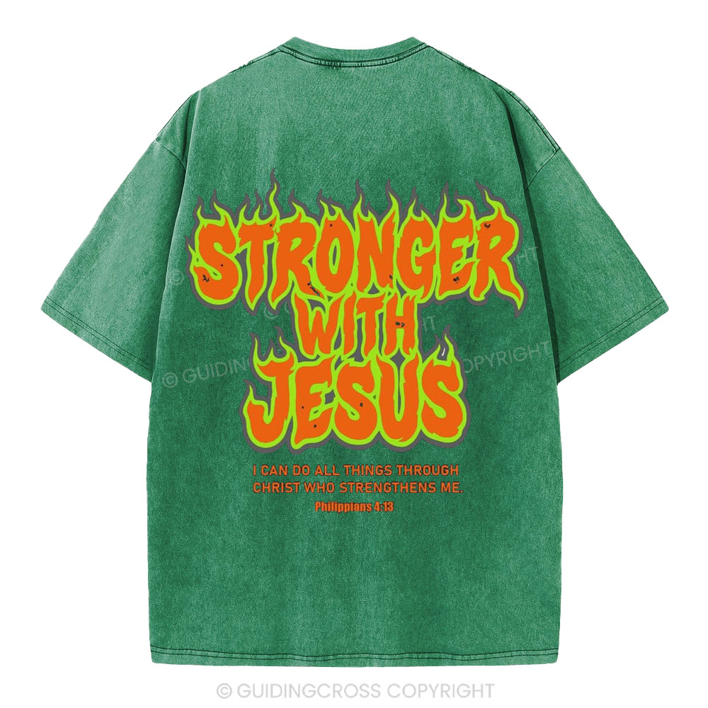 Srtonger With Jesus Christian Premium Fleece Hoodie Set