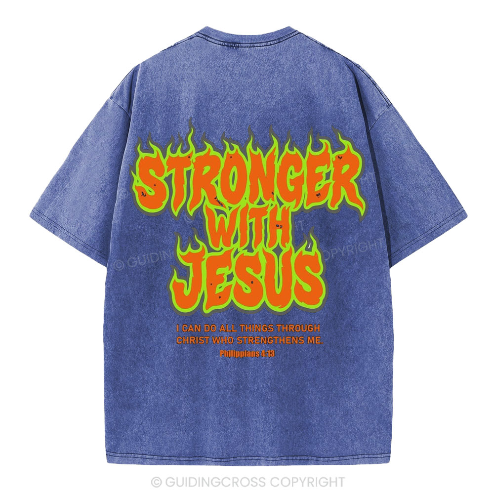 Srtonger With Jesus Christian Premium Fleece Hoodie Set