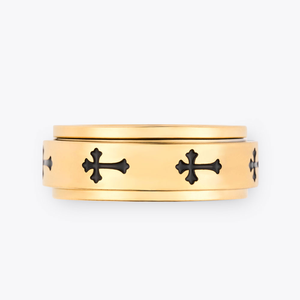 Stainless Steel Cross Spinner Ring – Bold Faith, Timeless Style