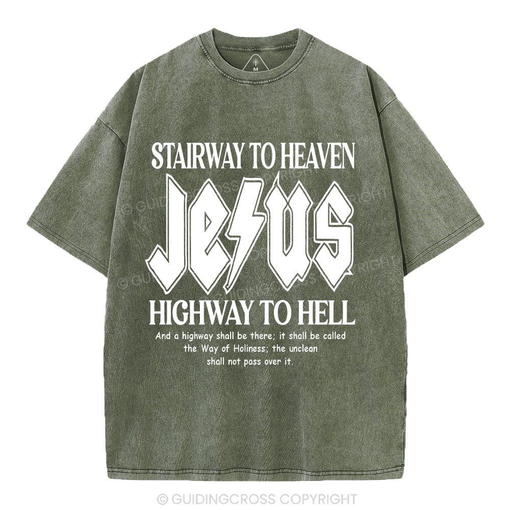 Stairway To Heaven Christian Washed T-Shirt