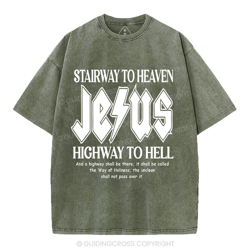 Stairway To Heaven Christian Washed T-Shirt