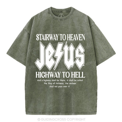 Stairway To Heaven Christian Washed T-Shirt