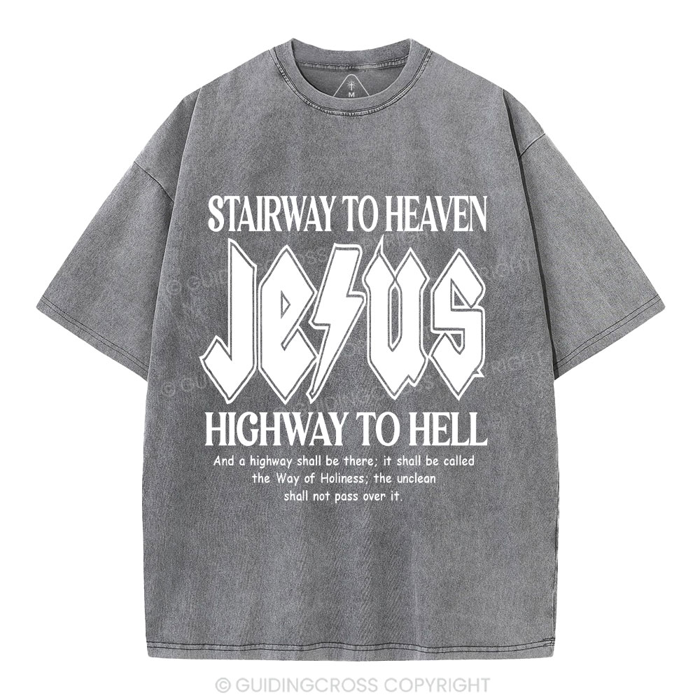 Stairway To Heaven Christian Washed T-Shirt