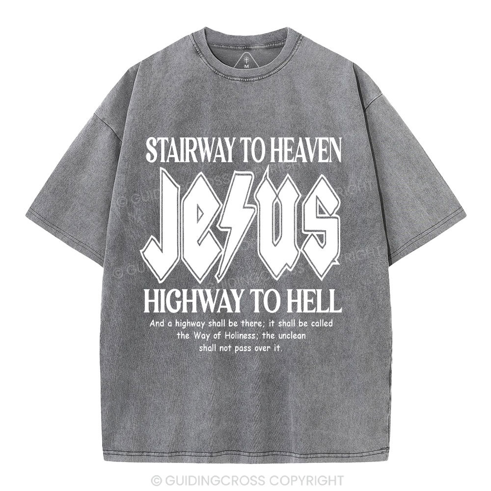 Stairway To Heaven Christian Washed T-Shirt