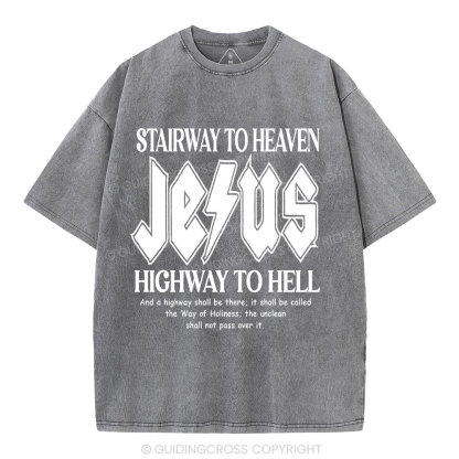 Stairway To Heaven Christian Washed T-Shirt