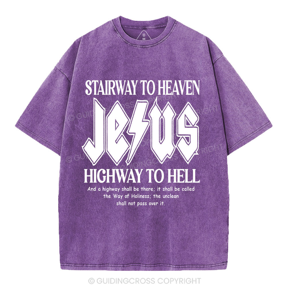 Stairway To Heaven Christian Washed T-Shirt