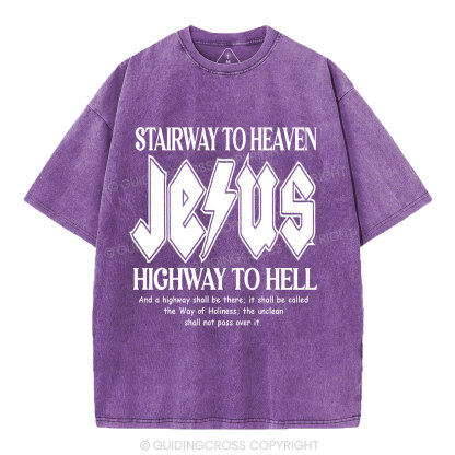 Stairway To Heaven Christian Washed T-Shirt