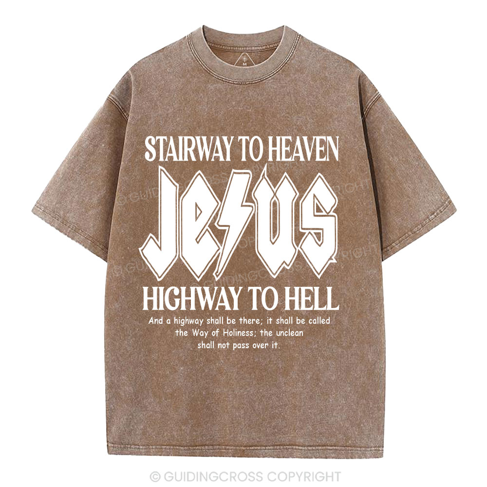 Stairway To Heaven Christian Washed T-Shirt