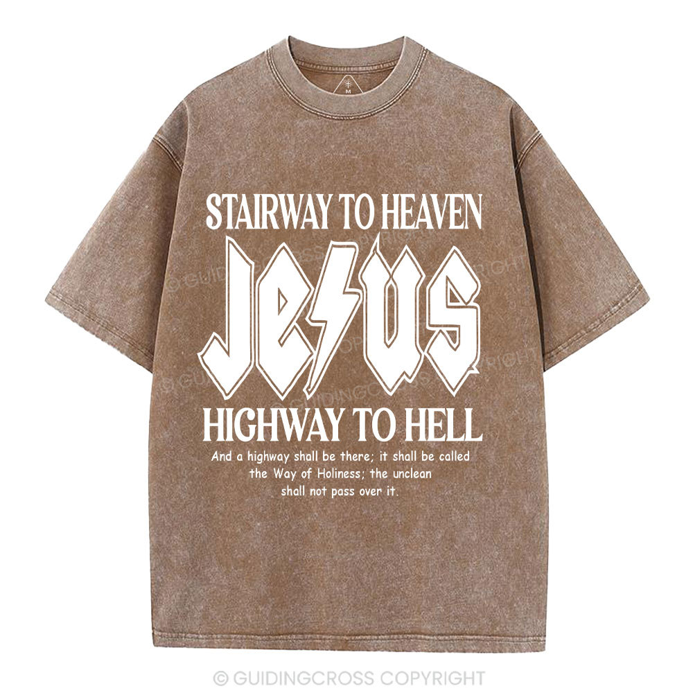 Stairway To Heaven Christian Washed T-Shirt