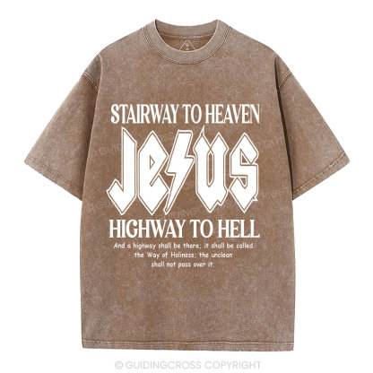 Stairway To Heaven Christian Washed T-Shirt