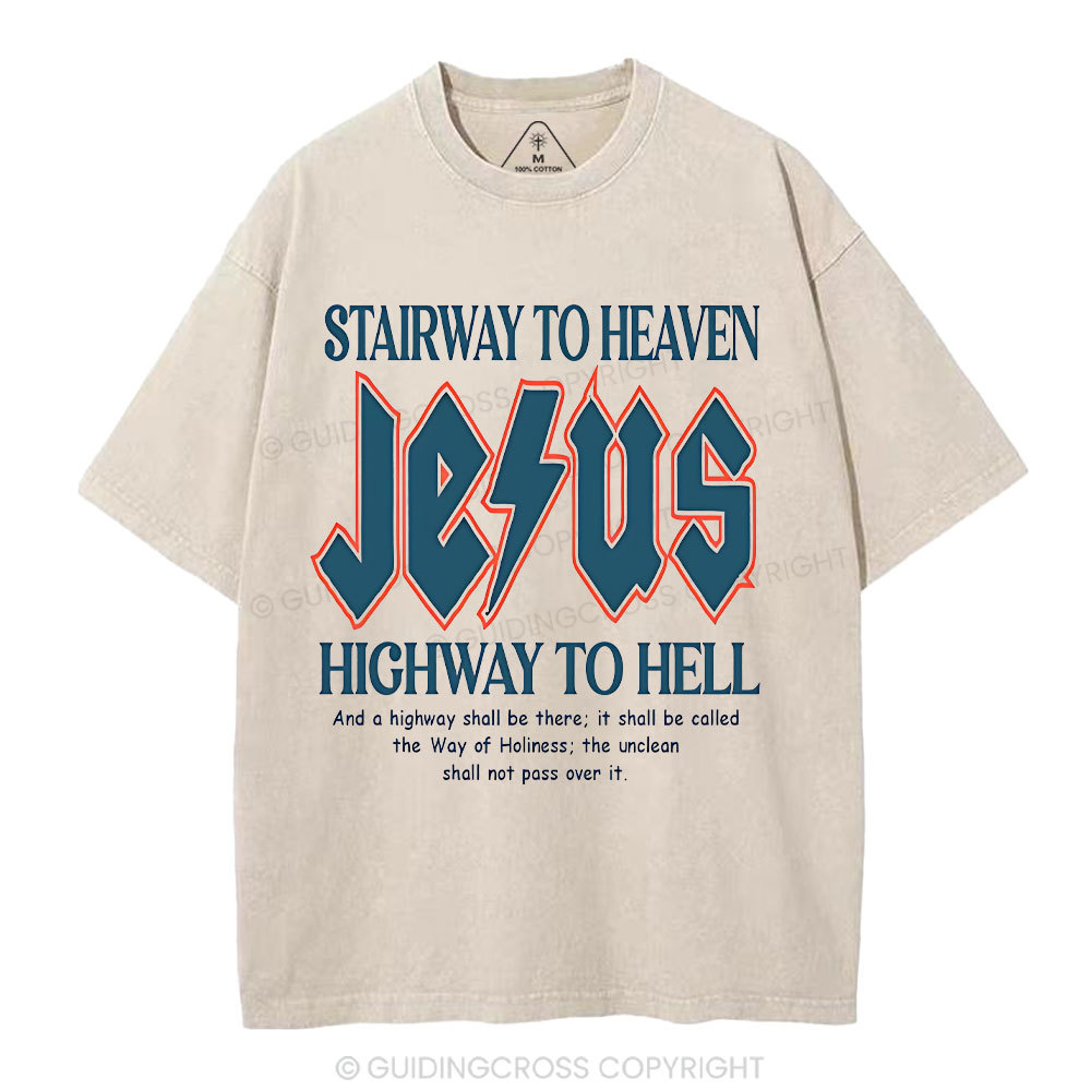 Stairway To Heaven Christian Washed T-Shirt