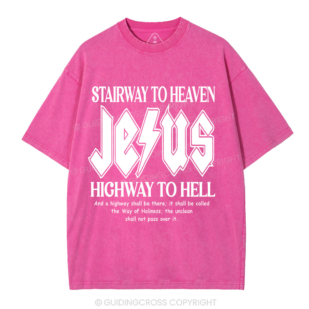 Stairway To Heaven Christian Washed T-Shirt