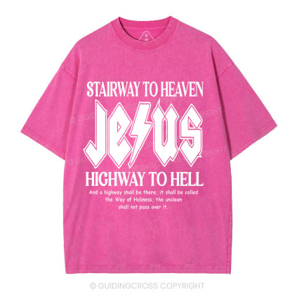 Stairway To Heaven Christian Washed T-Shirt