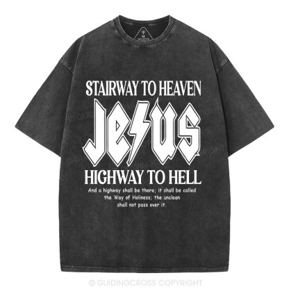 Stairway To Heaven Christian Washed T-Shirt