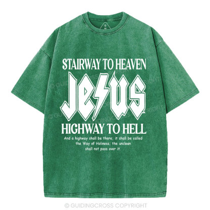 Stairway To Heaven Christian Washed T-Shirt
