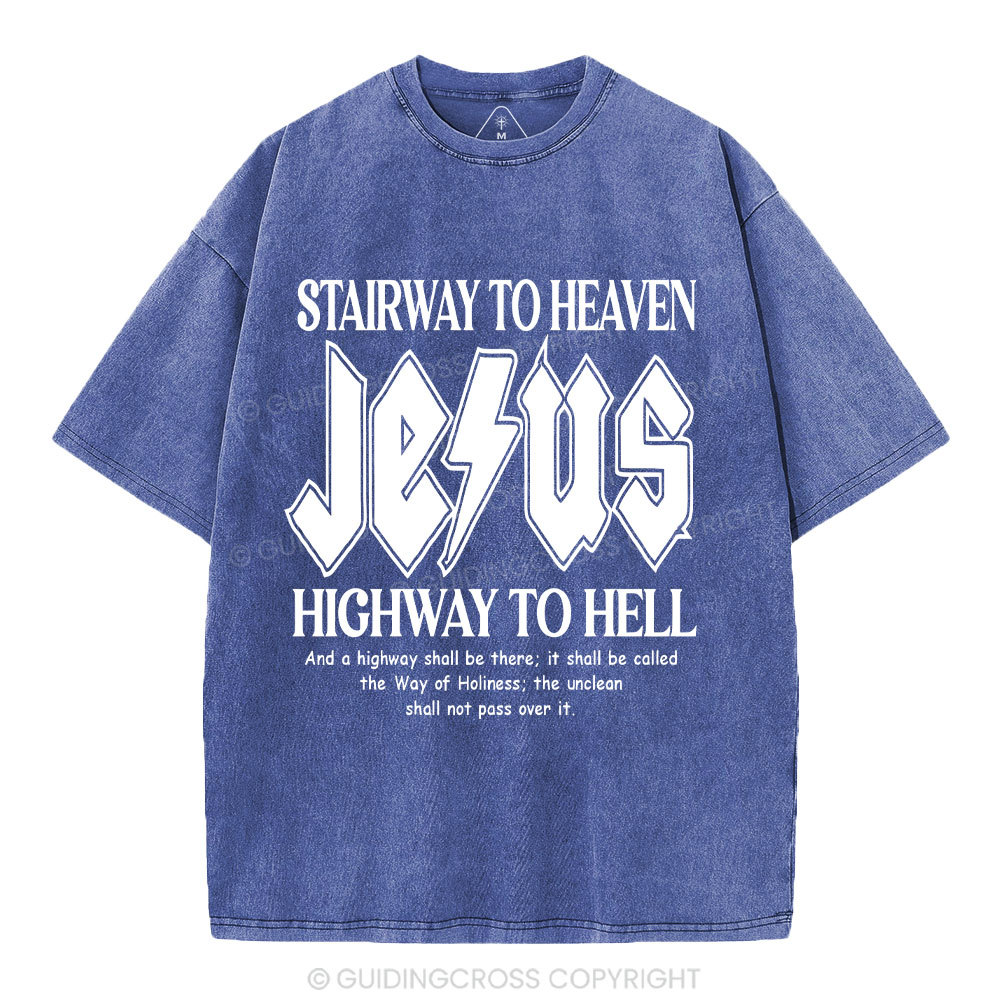 Stairway To Heaven Christian Washed T-Shirt
