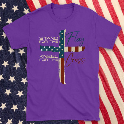 Stand For The Flag Kneel For The Cross Christian T-Shirt