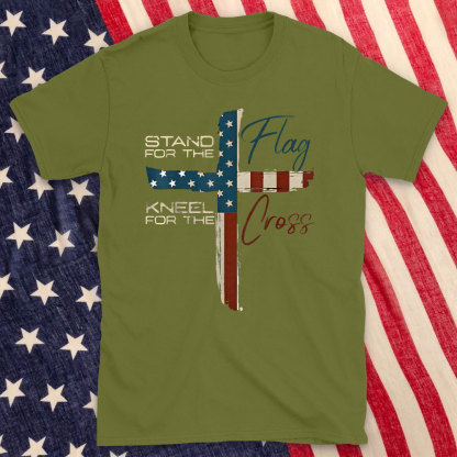 Stand For The Flag Kneel For The Cross Christian T-Shirt