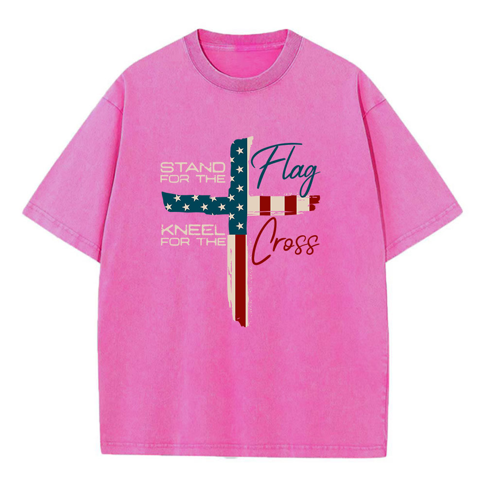 Stand For The Flag Kneel For The Cross T Shirt - Christian