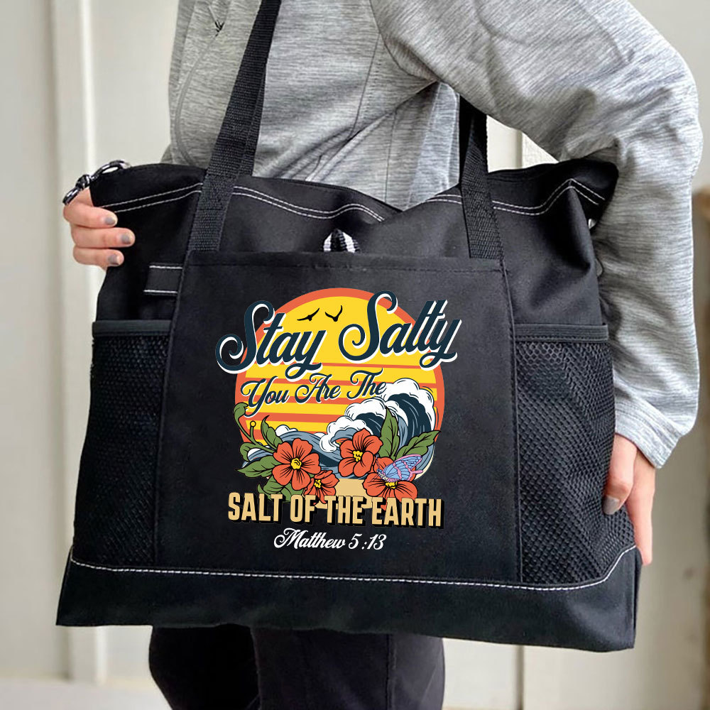 Stay And Salty Christian Tote Bag