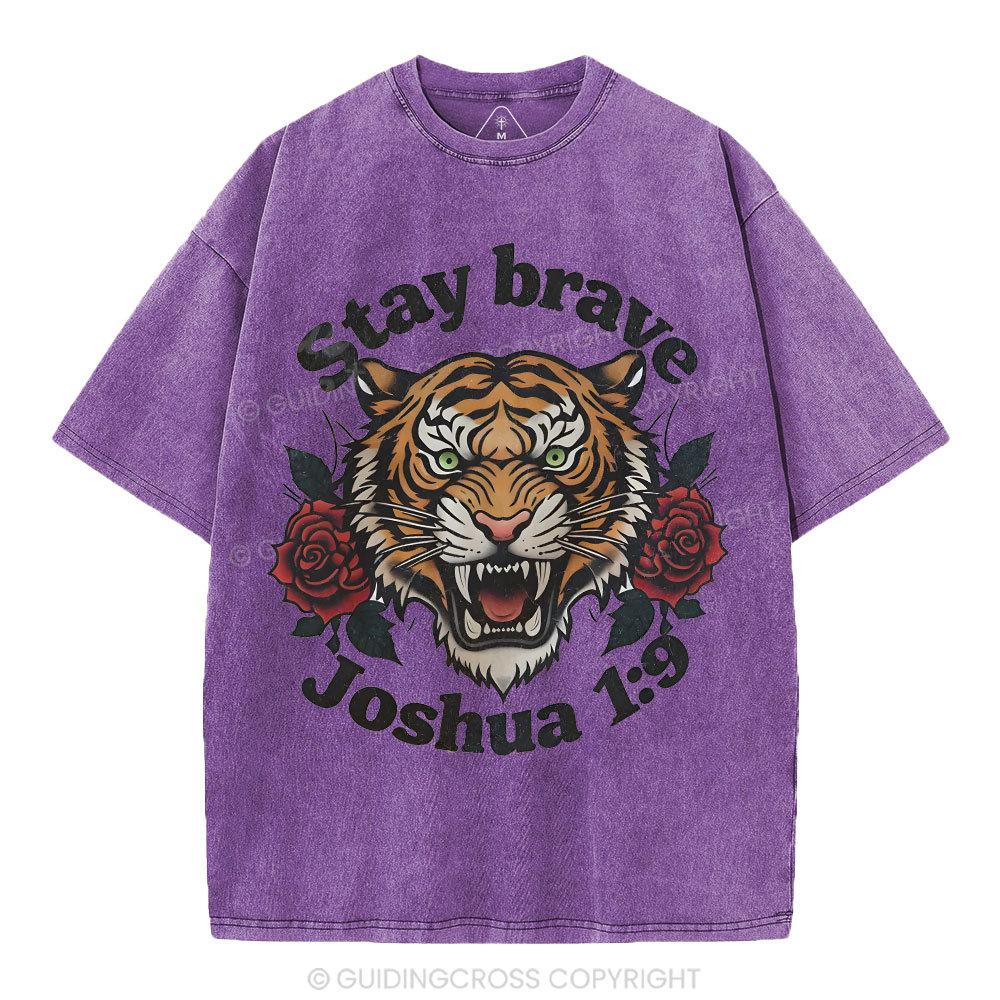 Stay Brave Christian Washed T-Shirt