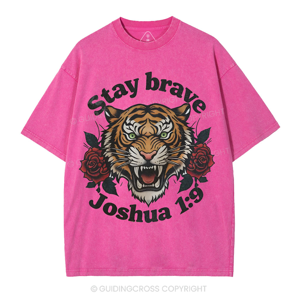 Stay Brave Christian Washed T-Shirt