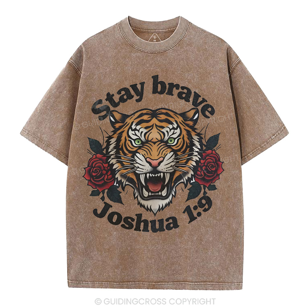 Stay Brave Christian Washed T-Shirt
