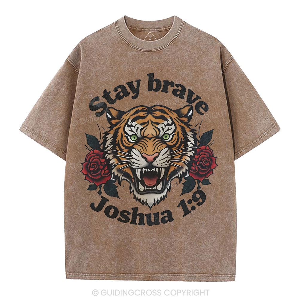 Stay Brave Christian Washed T-Shirt