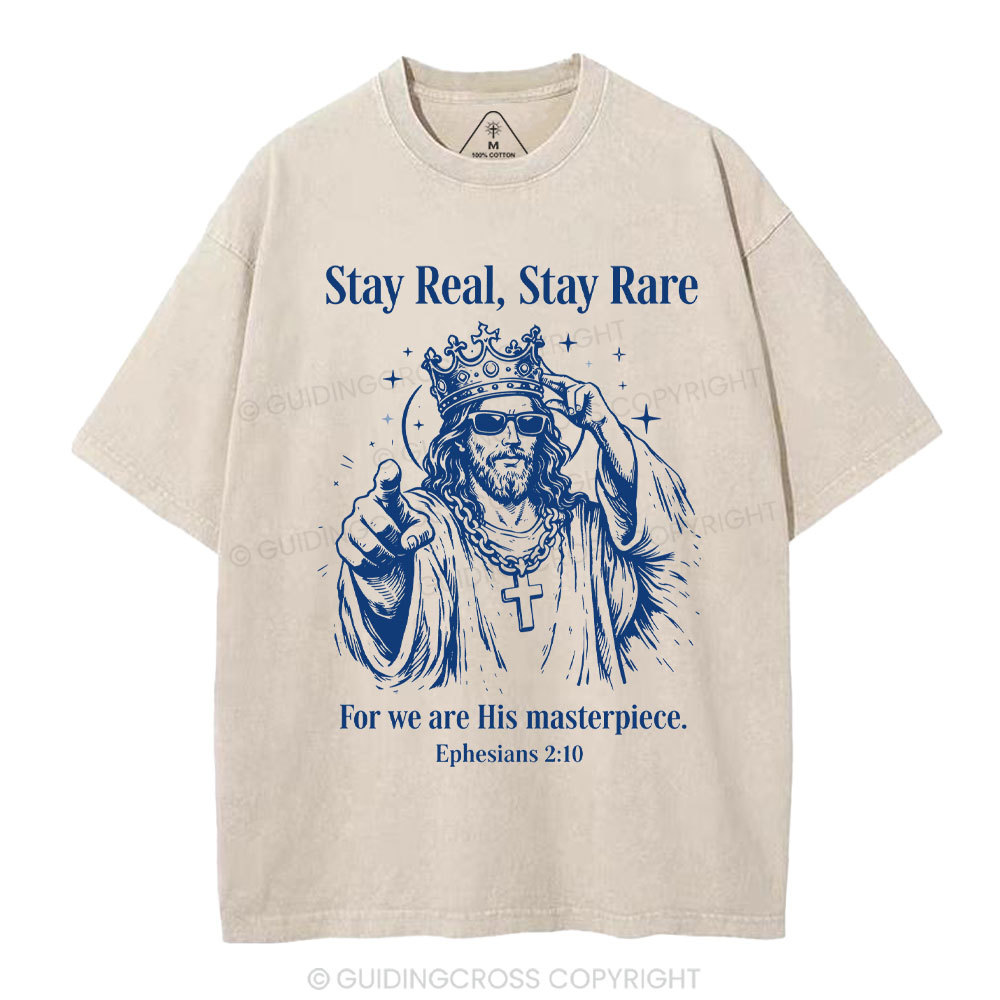 Stay Real Stay Rare Christian Washed T-Shirt