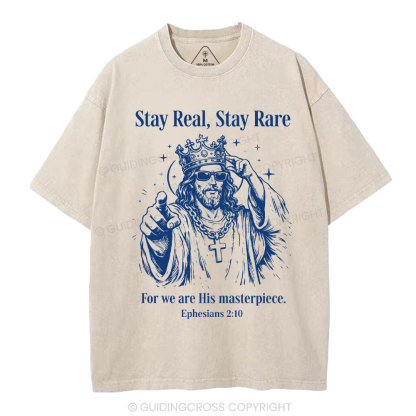 Stay Real Stay Rare Christian Washed T-Shirt
