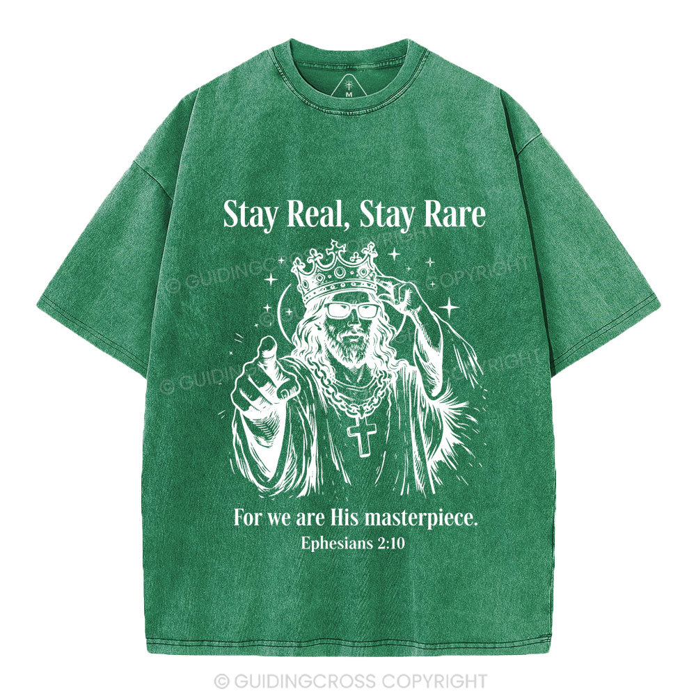Stay Real Stay Rare Christian Washed T-Shirt