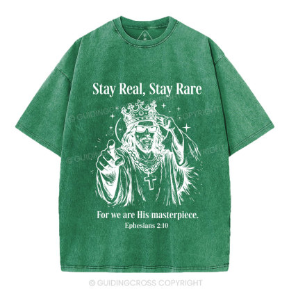 Stay Real Stay Rare Christian Washed T-Shirt