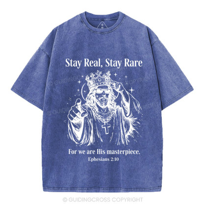 Stay Real Stay Rare Christian Washed T-Shirt